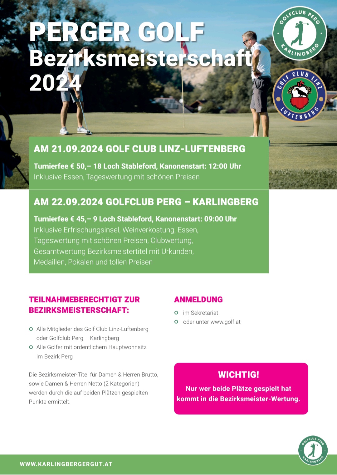 Perger Golf Bezirksmeisterschaften 2024